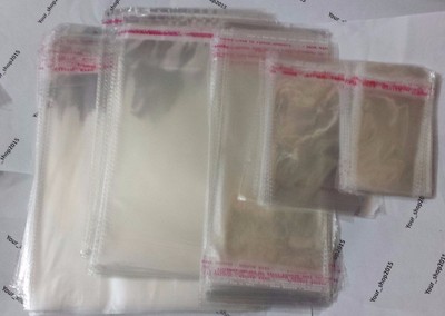 50-100 durchsichtige selbstklebende Plastiktüten zum Abziehen und Versiegeln Schmuck Handwerk