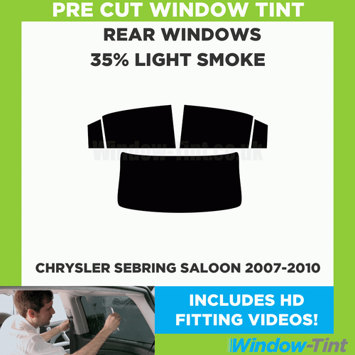 Pre Taglio Finestrino Pellicola Oscurante per Chrysler Sebring 4-door 2007-10 - Picture 2 of 10