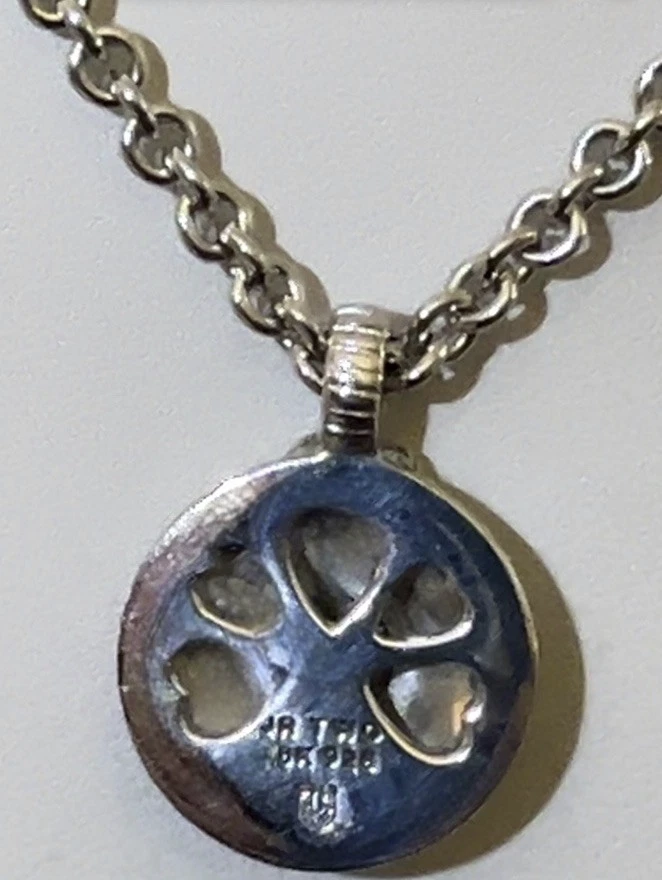 Colgante Judith Ripka JR Oro 18K Diamante Esterlina Colección Lenox con Cadena Nuevo sin Etiquetas Foto 4 de 4