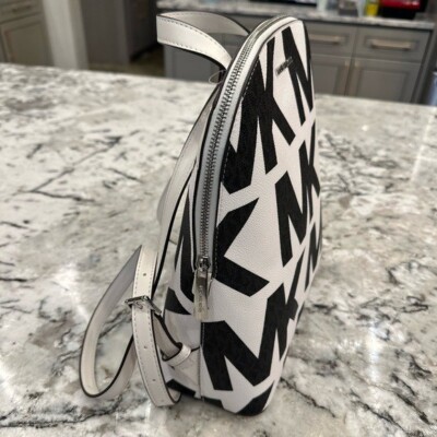 Michael Kors Cindy MK Graphic Signature Backpack NWT Authentic Big