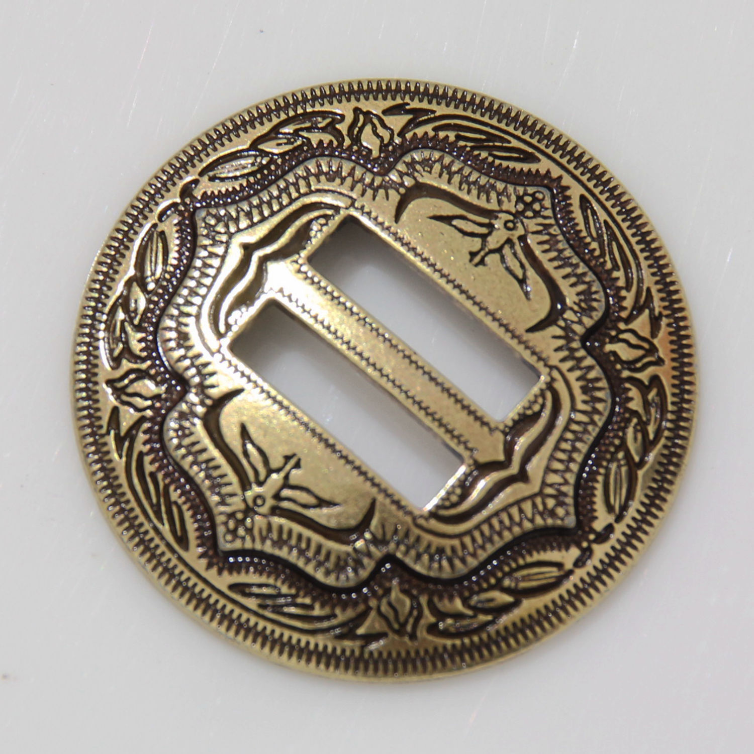 10 Conchos étoile à Fente Style Cowboy – Laiton Antique, 1-1/2 Pouce, Pour Selle, Ceinture, DIY