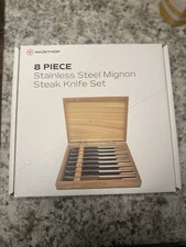 Wusthof 8-Piece Stainless Steel Steak Knife Set | Olivewood