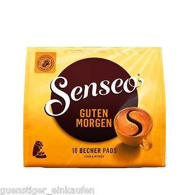 10 Senseo Good Morning Cups Pads Strong & Intense Coffee Moments Range