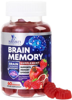 Memory Gummies for Brain Support for Memory, Focus, Concentration, & Learning