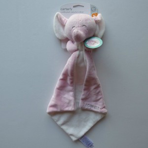 carters pink elephant security blanket