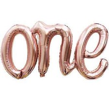 16" Script "One" Cursive Balloon Letters