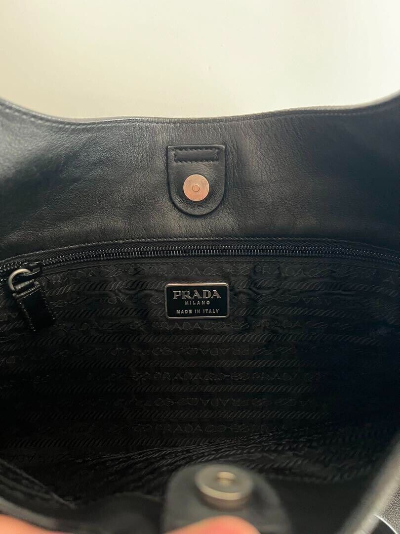 PRADA FW1999 Leather Shoulder Bag Black | eBay PRADA FW1999 Leather Shoulder Bag Black | eBay