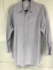Brooks Brothers Polo Long Sleeve Button Up Purple Stripe Men  s Size 16.5
