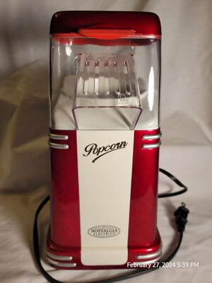 Nostalgia Electrics Products Retro Hot Air Popcorn Maker RHP310 TESTED WORKS