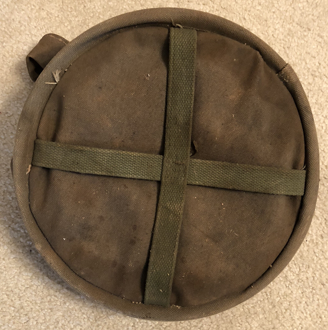 WW2 Dog Tag Vintage WWII US Army Military Canvas Water Bag Bucket
