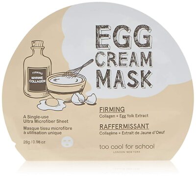 Too Cool For School Egg Cream Mask Firming ~ 5 Sheets