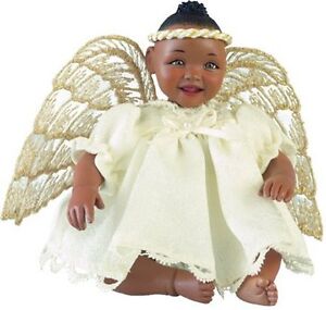 Angel Celest Afro African American Brown Black Dark New Porcelain Baby Girl Doll