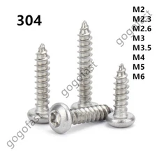304 Stainless Steel Torx Socket Pan Head Self Tapping Screws M2 M2.3 - M6