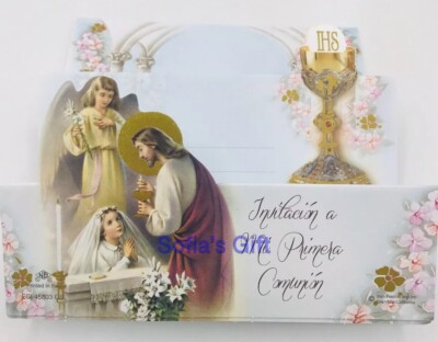 24 FIRST COMMUNION INVITATIONS SPANISH PRIMERA COMUNION  INVITACIONES Girl