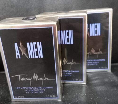 A*MEN BY THIERRY MUGLER RUBBER LOT OF 3, EDT, 50ML/1.7FL.OZ, FRANCE - Picture 1 of 1