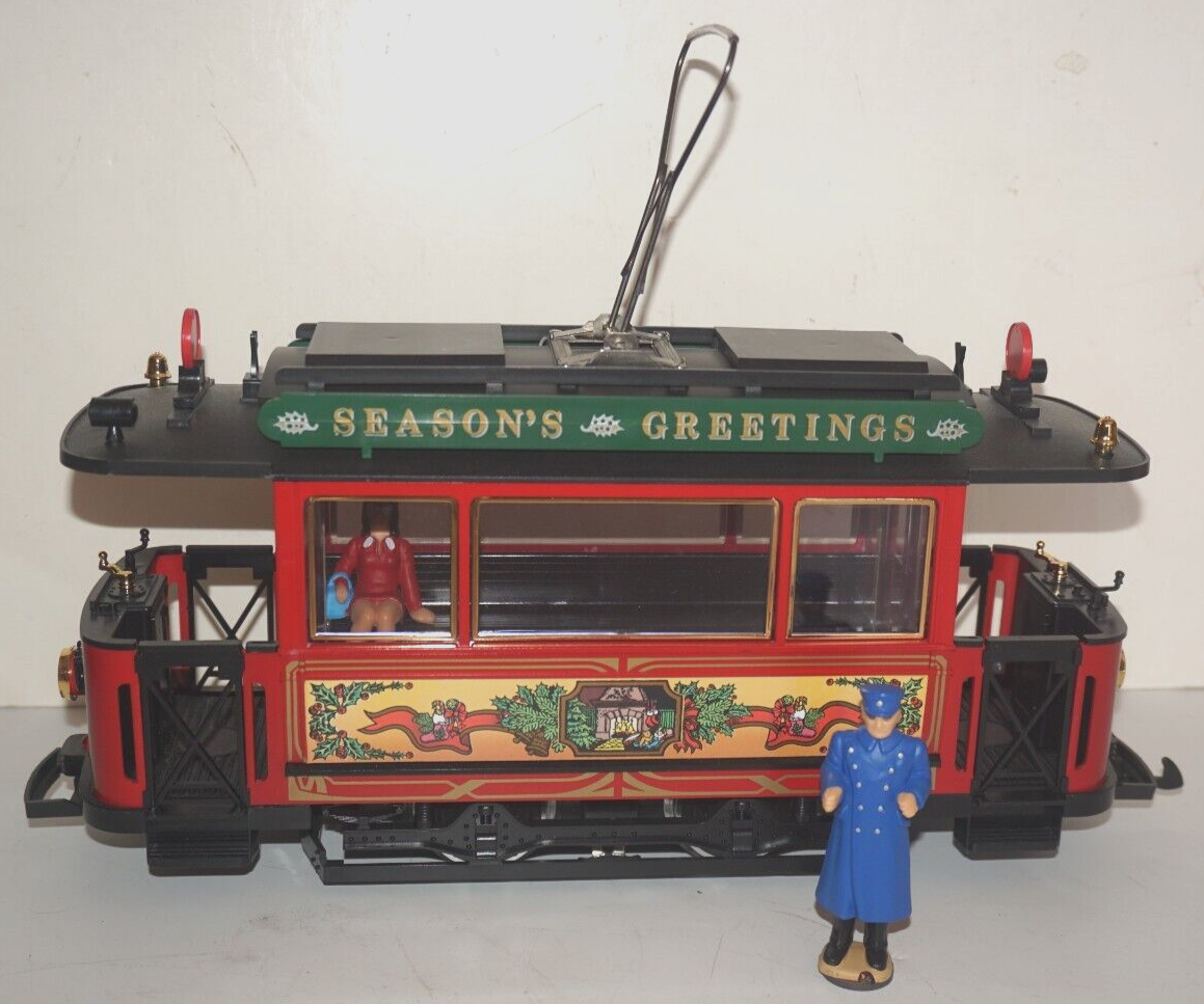 LGB LEHMANN GSCALE 2036 SEASON'S GREETINGS CHRISTMAS 2TROLLEY SET