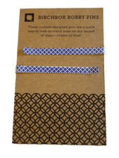 NWT Birchbox Blue  White Bobby Hair Pins
