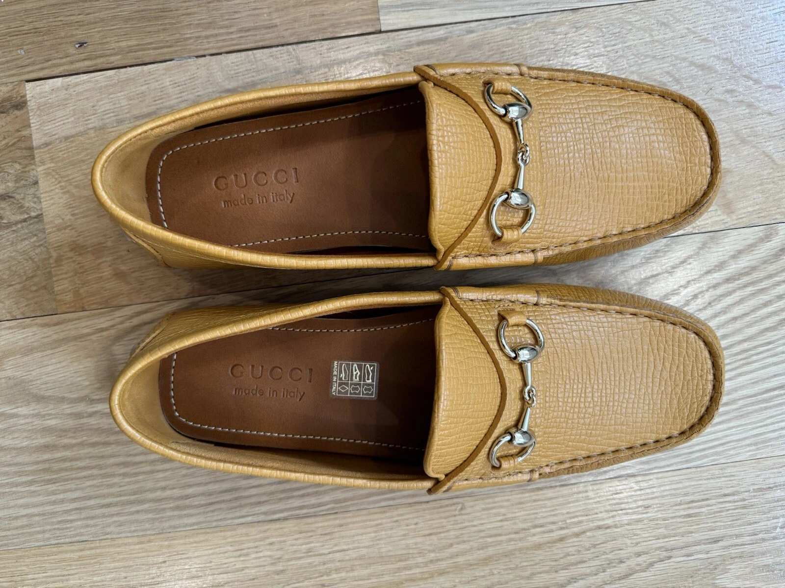 Authentique mocassin mocassin de conduite en cuir Gucci Sun Oil Acapulco pour homme neuf