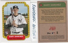 Gary Sanchez YANKEES TOPPS 2016 THROWBACK 1974 FOOTBAL RUUSHING TBT 138 SP 626