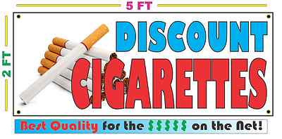 cigarettes banner Full Color DISCOUNT CIGARETTES Banner Sign LARGER SIZE Best Quality for the  $$$
