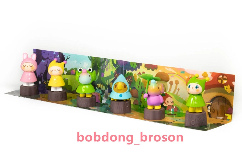 Unbox Rainy Day Greenie Elfie VINILO Juego de Caja Ciega (6 Piezas) H7CM Figura SOFUBI Foto 3 de 4