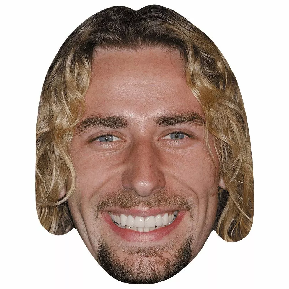 Chad Kroeger (Smile) Celebrity Mask, Flat Card Face