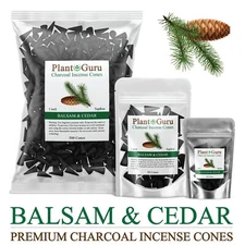 Balsam And Cedar Charcoal Incense Cones 1" TOPFLOW Bulk  For Burner Holder