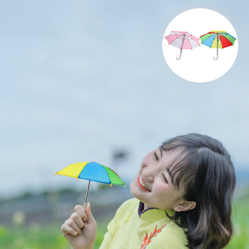2 szt. Mini parasol dla lalki Regulowany Mała Plaża Wystrój domu - Zdjęcie 1 z 12