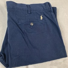 Polo Ralph Lauren The Polo Chino Pants Mens 38x34 Blue Classic Fit Flat Front