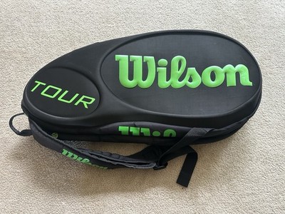Wilson Tour Thermoguard 2.0 Black Green Tennis Racket Carry Bag Backpack Racquet