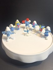 "Complete 2013 McDonald's Smurfs Set 7 Figures  Extra Baby Smurf"