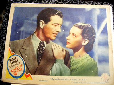 Original 1943 Robert Taylor Susan Peters Songs of Russia 11 X 14 Movie Poster