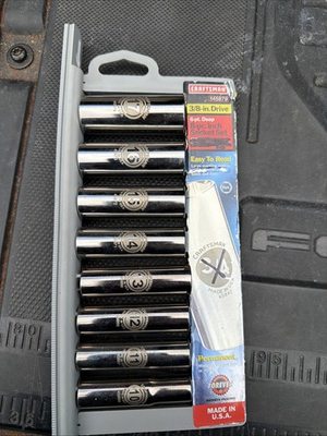 #ad Sears Craftsman USA Nos 3 8” Drive Easy Read Metric Socket Set 8pc 6 Point 45881 $59.95
