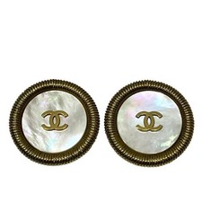 Chanel Coco Mark Shell Earrings