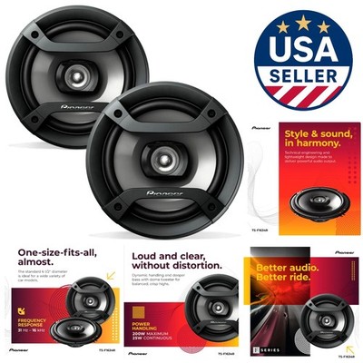 6.5'' 2-Way Coaxial Speakers - 200W, Balanced Sound for Car Audio