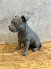 5 Inch Staffordshire Bull Terrier Statue Ornament Black or grey 