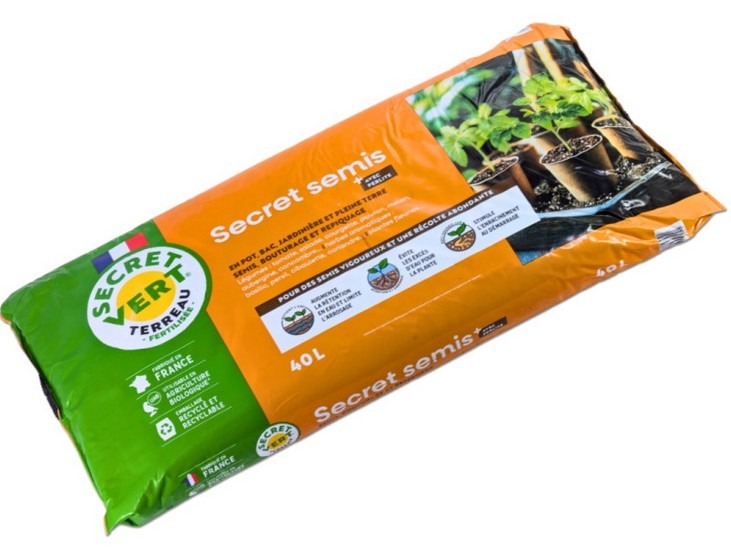 Terreau pour semis bio 40 litres idéal pour réussir votre potager maison
