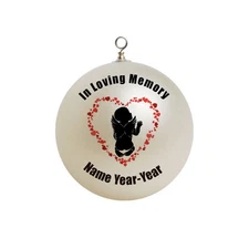 Personalized Memorial Missed Child loss RIP angel red hearts Child Christmas ...