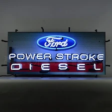 Ford Power Stroke Diesel Neon Sign Hot Rod Racing Car Gameroon Light Mancave