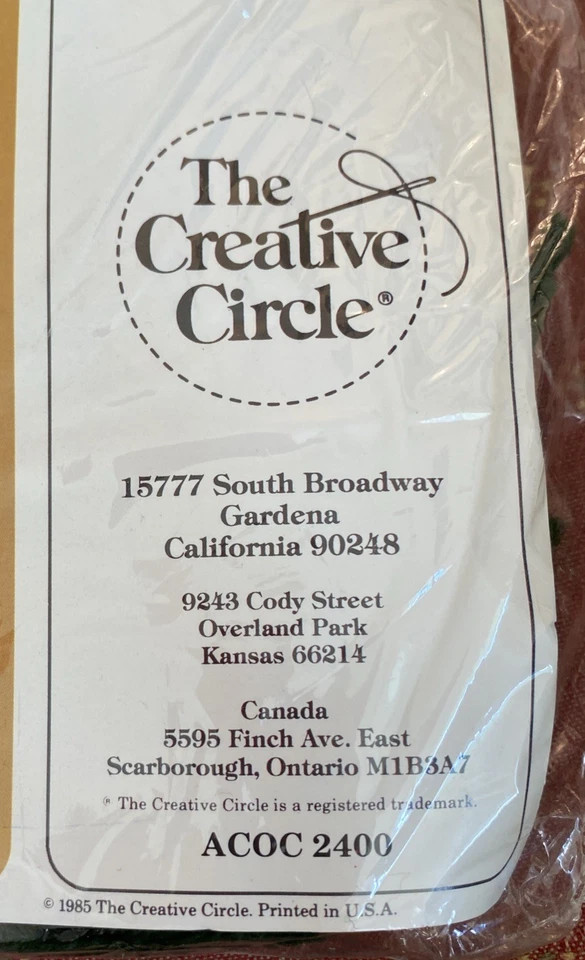 ВИНТАЖНЫЙ 1985 СИМВОЛЫ СЕЗОНОВ ТВОРЧЕСКИЙ КРУГ НАБОР 2401 ВЫШИВКА КРЕСТИКОМ ЗАПЕЧАТАННЫЙ - Изображение 4 из 4