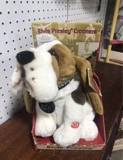 Elvis Presley Crooners Hound Dog Preferred Plush 1980s Tested Works Original Box