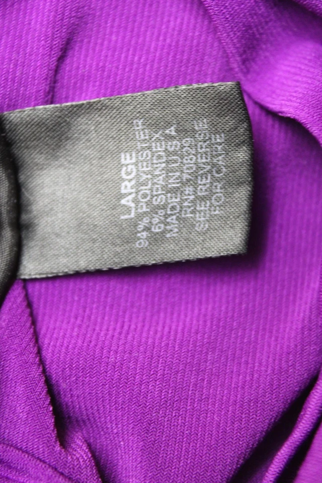 Camisa Rue21 Para Mujer Grande Púrpura Volantes Frontales Sin Mangas Halter Blusa Prenda para el torso Elegante Foto 4 de 4