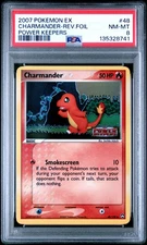 2007 POKEMON EX POWER KEEPERS #48 CHARMANDER-REVERSE FOIL PSA 8