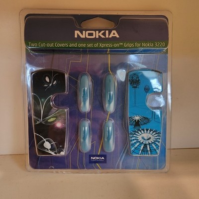 Nokia 3220 Xpress On Covers Grips OEM Sealed Faceplate Kit Y2K Cell Phone