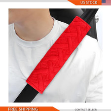Car Seat Belt Pad Cover 4 Pcs Red Soft Comfort Neck Shoulder Protectcolor Red Car Seat Belt Pad Cover 4 Pcs Red Soft Comfort Neck Shoulder Protectcolor Red