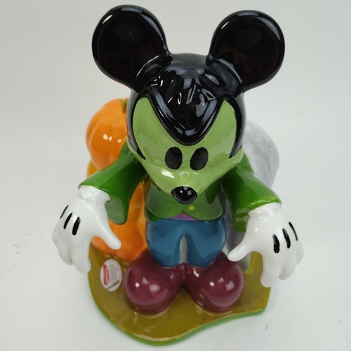 Disney Mickey Mouse Frankenstein Halloween Ceramic Candy Cookie Jar Hand Painted - Picture 9 of 24