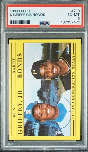 1991 Fleer - Ken Griffey Jr Barry Bonds #710 PSA 6