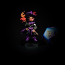 DND Female Dwarf Mage Painted Miniature 8k D D RPG Sorceress Wizard
