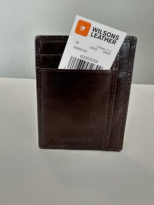 Wilsons Leather Men's Money Clip Wallets Brown & Black Credit Card Holder Lot