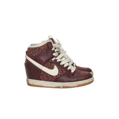 Nike, Sneaker, Größe: 35 1/2, model: dunk sky hi, Rot/Weiß, Damen #ZN9